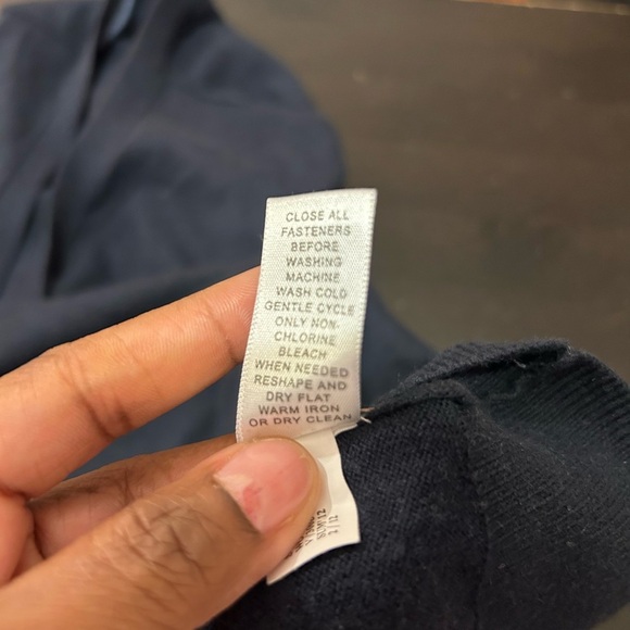 Banana Republic Men’s Cardigan Sweater Full Zip Size XL Navy - Picture 5 of 8